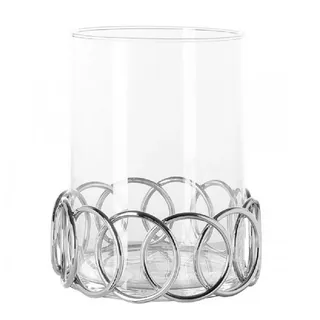 Fink Windlicht JUWEL Edelstahl/Glas Silber