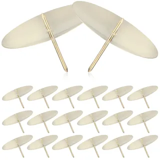Kerzenhalter Metall 20stücke Gold für Adventskränze, Halloween Party | Scheibe mit Langem Stift, Einfache Elegante Form für Weihnachten Geschenkideen, Hotel Deko und Kränze