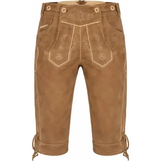 PAULGOS Lederhose Kniebund Echtleder in Hellbraun - Gr.: 50