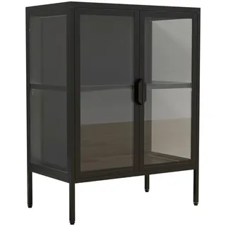 VCM Vitrine Floka 60 x 35 x 80 cm Schwarz