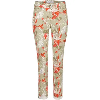 Angels Damen Ankle-Jeans ‚Ornella Decorate‘ mit Blumenmuster