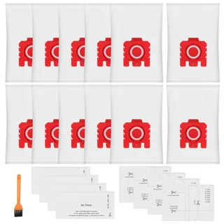 12 Stück FJM 3D Staubbeutel für Miele Hyclean Pure FJM Staubsauger