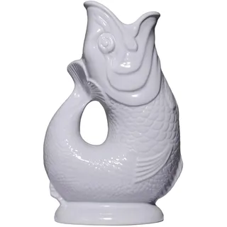 Gluckigluck Karaffe XL Auster – 1,2 l – Original Gluggle Jug aus England – Wasserkrug mit Glucker-Geräusch – Handgefertigt und glänzend – Kult-Krug als Vase oder Dekanter