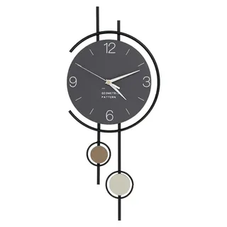 Moderne Wanduhr - Dekorative minimalistische Wanduhr - Runde Uhr für Wohnzimmer Küche Schlafzimmer - Schwarz