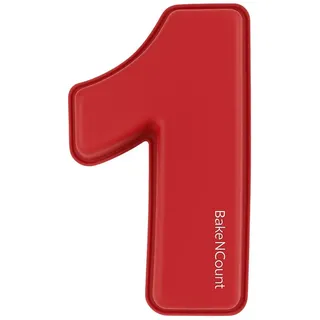 BakeNCount Backform BakeNCount Kuchen Backformen-Set Zahlen, extra Groß, aus Silikon 1