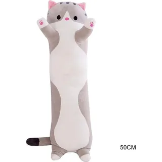 Standard Kissen, Körperkissen, Nackenkissen, Kissen, Stofftiere, Bettwäsche, Plüschtiere für Hunde, Plüsch Katze Puppe weiche Kätzchen Kissen... - Grau
