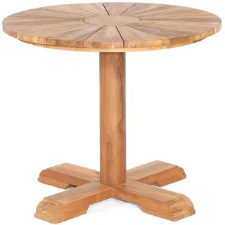 Sonnenpartner Solis Gartentisch rund Teakholz Old Teak Tisch Esstisch Ø 90 cm