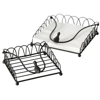 Boltze Serviettenhalterset 2er Set Serviettenhalter Serviettenbox Serviettenständer