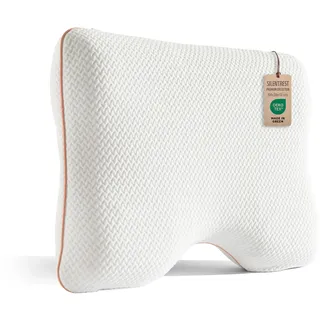 MEFOPILO Anti-Schnarch Kissen Memory Foam Nackenkissen Orthopädisches Kopfkissen Ergonomisches Schlafkissen für ruhigen Schlaf Seiten- und Rückenschläfer Visco Kissen Kissengröße 54x38x12