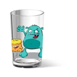 EMSA Kids Kinderglas, 200 ml 516275 , Farbe: Türkis, Motiv: Monster