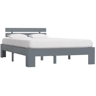 vidaXL Massivholzbett 120 x 200 cm Grau