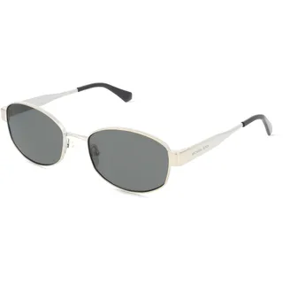 Michael Kors MK1161 Damen-Sonnenbrille Vollrand Oval Metall-Gestell, silber