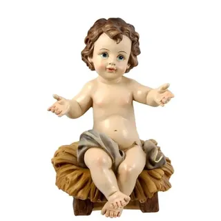 Inmaculada Romero IR Baby Jesus Geburt Weihnachtsfigur Krippe 23 cm. sitzende Krippe Strohkrippe. Unisex. Dicke (mm): 130. Länge (mm): 230. Breite (mm): 140.