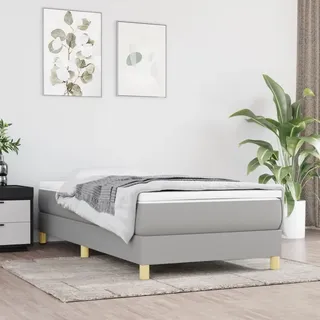 vidaXL Boxspringbettgestell 80 x 200 cm Hellgrau