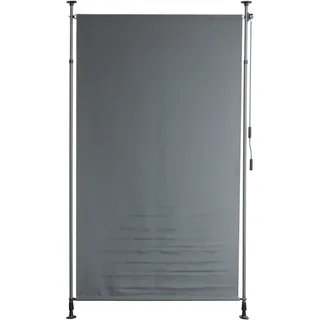 Garden Pleasure Garten-Paravent 150 x 316 cm grau Aluminium