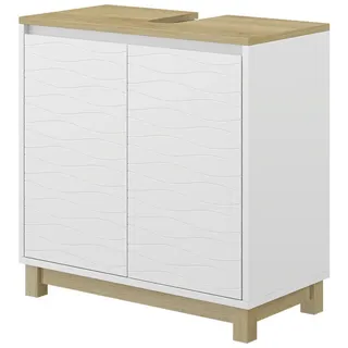 Vicco Waschbeckenunterschrank Livia, 60 x 60 cm mit 2 Türen, Model 50144 - Weiß