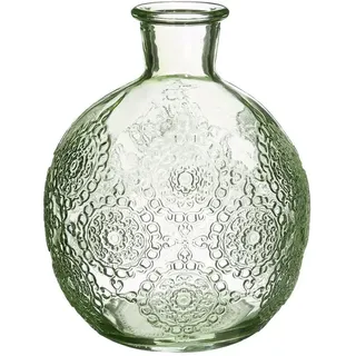 NaDeco Kugelvase Bologna in 12 cm und 17 cm und 6 Farben wählbar | Kugelflasche | Glas Flaschen | kleine Deko Vasen | kleine Deko Flaschen | Tischdeko Vasen, Farbe:Hellgrün, Größe:h.12 Ø9.5 cm