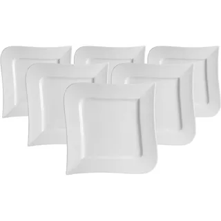Ritzenhoff & Breker Melodie Dessertteller 20,5 cm Weiß 6er Set