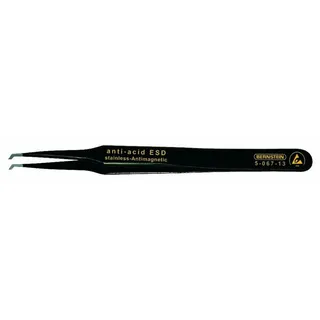bernstein tools for electronics SMD-Pinzette Flach, gebogen 45° schwarz