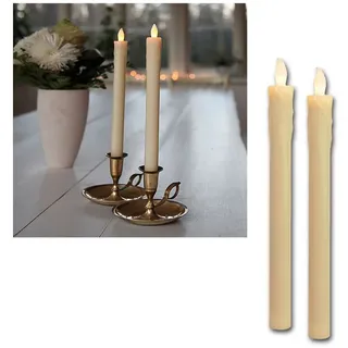 Star Trading LED Stabkerze 25 cm beige