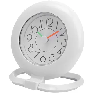 HERCHR Badezimmeruhr Wasserdicht, Analoge Badezimmer Uhr Funk, Uhr Badezimmer, Hängende Dusche-Dual-Purpose-Wanduhr Mit Hängekabel Für Schlafzimmer Und Wohnzimmer, 12,2 X 9 X 14,3 cm