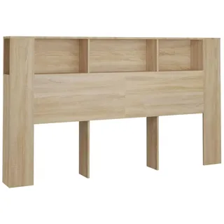 vidaXL Kopfteil mit Ablagen Sonoma-Eiche 180x18,5x104,5 cm