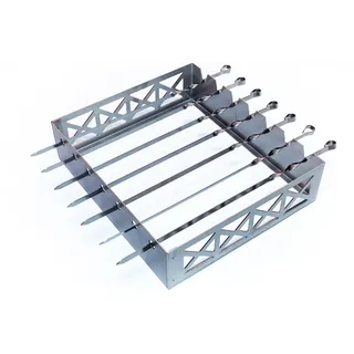 Edelstahl Mangal Spießaufsatz 400x350mm ,BBQ,Kebabgrill,Spießgrill,Grillset