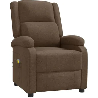 vidaXL Massagesessel Modell 35 Stoff 80 x 100 x 80 cm Braun mit Fernbedienung