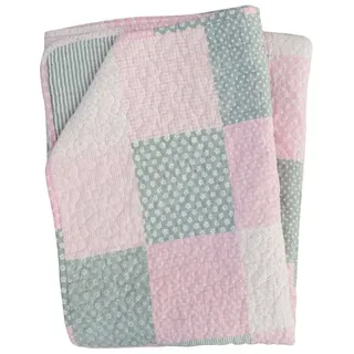Tagesdecke Quilt Decke Pink Patchwork, Krasilnikoff lila