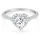 Solitärring Silber Herz Zirkonia Silber 50