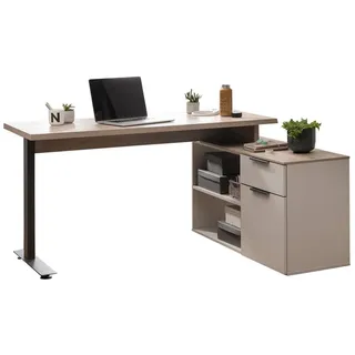Composad Eckschreibtisch PRONTO Artisan Eiche Dekor / Cashmerebraun