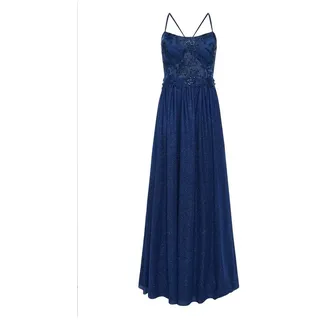 Vera Mont Abendkleid Glitzer-Look Dunkelblau/Grau 34