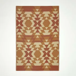Homescapes Anya Outdoor-Teppich 180 x 270 cm Orange/Rot