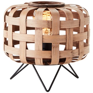 Brilliant Tischleuchte Woodline, ohne Leuchtmittel, 24 x 25 cm, E27, max. 40 W, Schalter, Bambus/Metall braun|schwarz