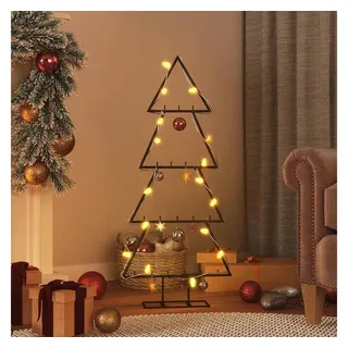 vidaXL Metall-Weihnachtsbaum für Dekorationen Schwarz 125 cm Modell 4