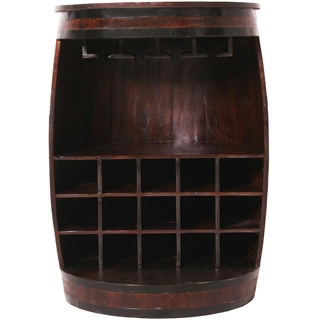 SIT Möbel Barschrank | für 15 Flaschen | recyceltes Altholz braun | B 67 x T 67 x H 90 cm | 05136-30 | Serie ALMIRAH