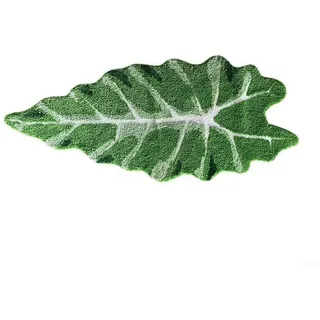 Von der Natur inspirierte Monstera Badematte, saugfähig, rutschfest, waschbar, grünes tropisches Blatt, Badezimmerteppich, Duschbodenmatte mit TPR-Gummi-Rückseite für Küche, Wohnraum