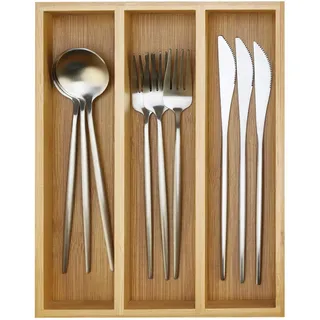 hilislog Kleiner Besteck-Schubladen-Organizer Besteckkasten