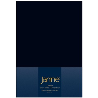 Janine Spannbetttuch Comfort - Elastic-Jersey, Mako-Feinjersey, Bettlaken Schwarz 100x200cm