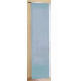 Gardinenbox Schiebegardine (1 St), Klettband, transparent, Voile, Flächenvorhang unifarben inkl. Paneelwagen 85589 blau