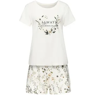 LASCANA Shorty Pyjama-Shorts ecru-gemustert 36-38