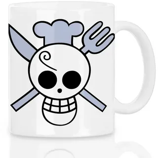 style3 Tasse, 1-tlg., Keramik, Sanji Kaffeebecher Tasse one piece ruffy strohhut piraten manga anime bunt|weiß