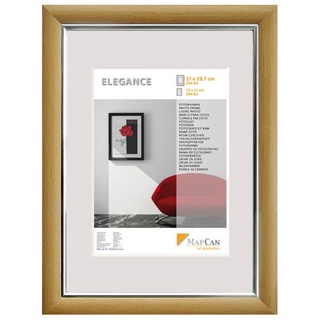 Kunststoff Bilderrahmen Elegance buche-metallic-silber, 70 x 100 cm