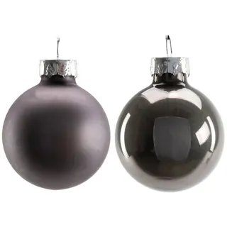 Trendline Weihnachtskugeln Mini aus Glas Ø 35 mm warmgrau 16 Stück