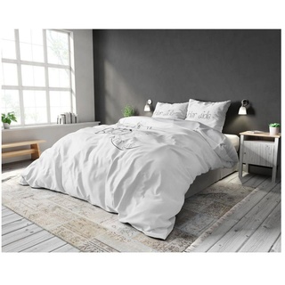 Bettwäsche SLEEPTIME JUMP IN BED Weiß, Sitheim-Europe, Baumwollmischung, Weich, geschmeidig und wärmeregulierend weiß 1 St. x 140 cm x 220 cm