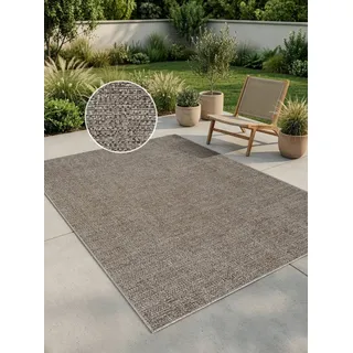 OTTO home Teppich Lennor, In- und Outdoor geeignet, Balkon, Camping, rechteckig, Höhe: 8 mm, Wetterfest & UV-beständig, meliert, Sisal-Optik, Esszimmer, Wohnzimmer grau 120 cm x 180 cm x 8 mm