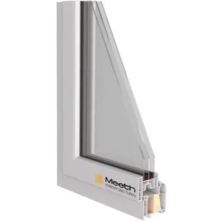 Meeth Wohnraumfenster 76/3 1-flügelig Dreh-Kipp 90 x 90 cm weiß