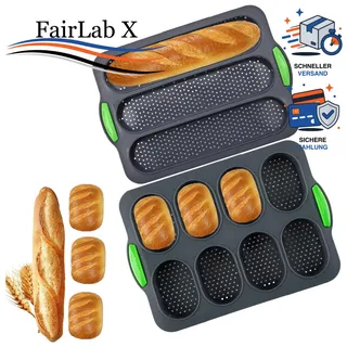 Backform Baguette Blech Grau Brotbackform für Baguettebrot Langbrot Hot 0,5 kg
