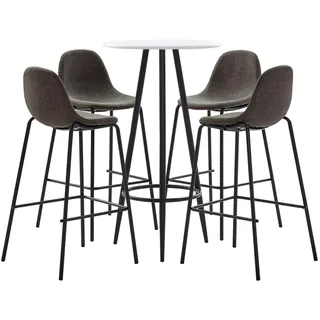 vidaXL 5-tlg. Bar-Set  Stoff  Dunkelgrau