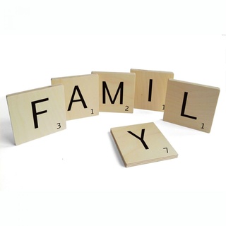 Wandspruch WALL-ART "Scrabble Deko Buchstaben Family" Wandtattoos Gr. B/H/T: 10 cm x 10 cm x 0,9 cm, FAMILY, braun (vintage braun) Wandtattoos Sprüche